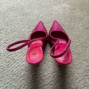 Zara Fuchsia Glitter Heels